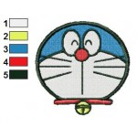 Face Doraemon 10 Embroidery Design
